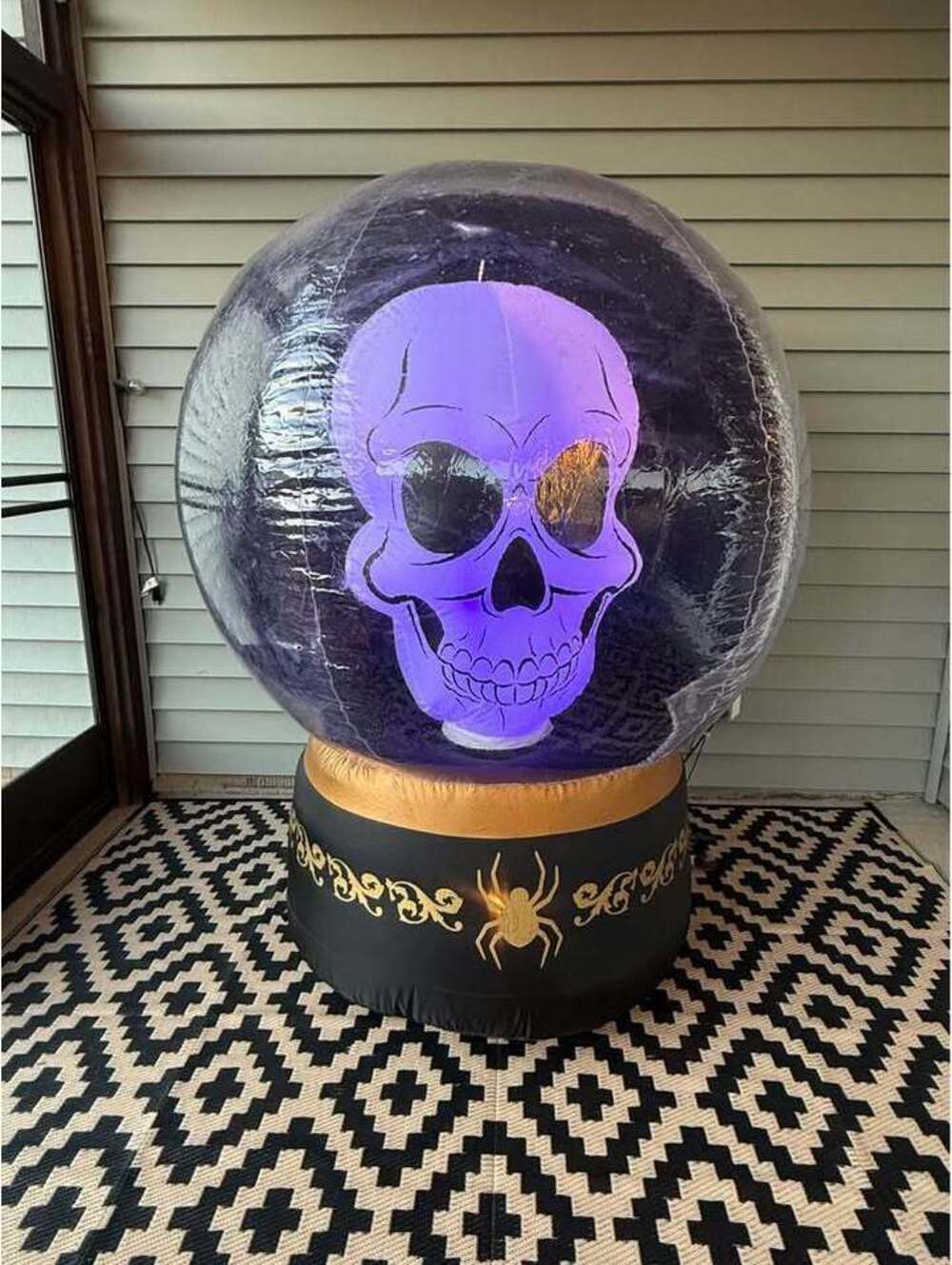 Inflatable Halloween Skull Crystal Ball Decoration. LARGE!